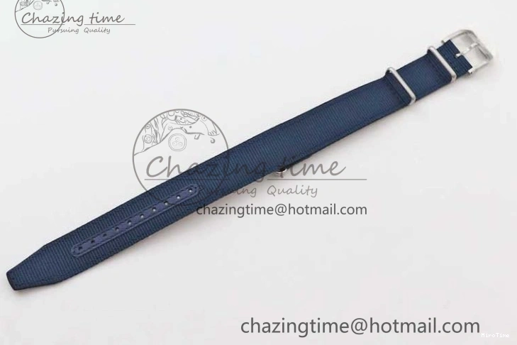 MIROTIME 0710 BestValue Mark XVIII IW328101 Black Ceramic M+F 1:1 Best Edition Blue Dial on Blue Nylon Strap A 7058